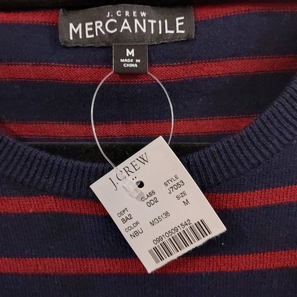 J. Crew Mercantile stripe sweater Mans M - Picture 2 of 6